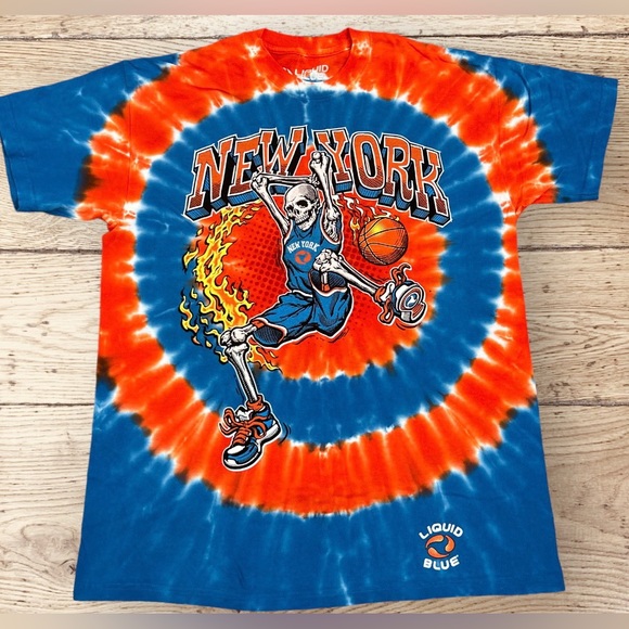 Liquid Blue Other - New York Knicks Dunker Basketball Grateful Dead Liquid Blue Shirt Size Medium